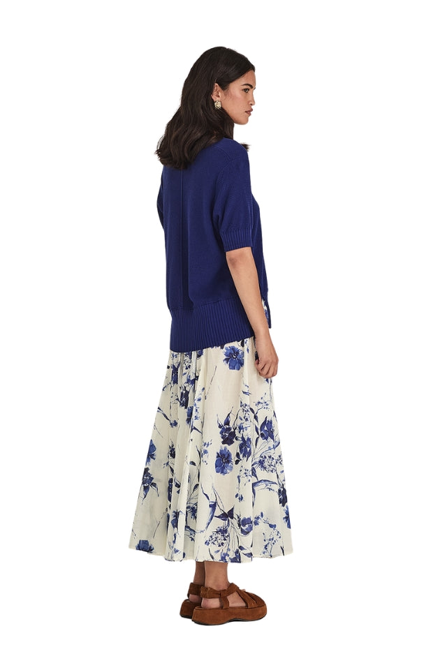 Salma Knit Tee - Cobalt