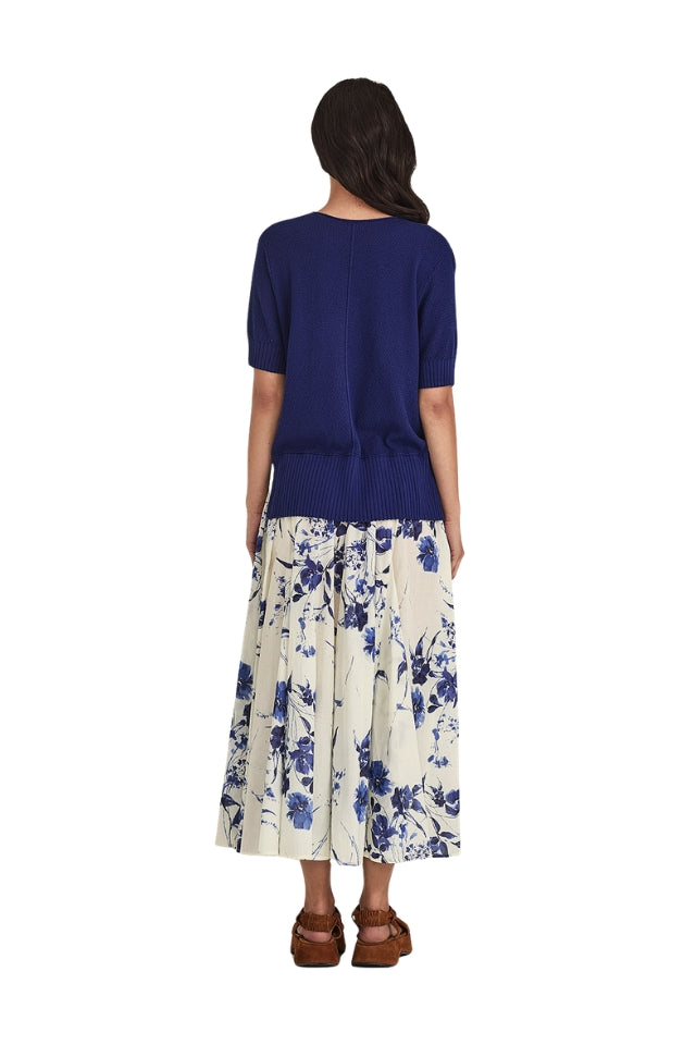 Salma Knit Tee - Cobalt