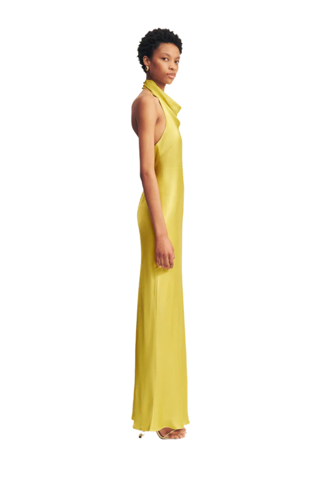 Sofia High Cowl Open Back Maxi Dress