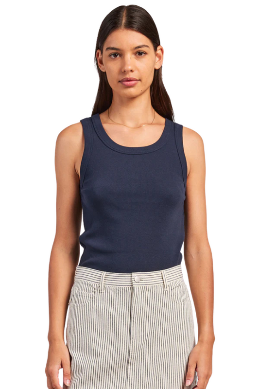 Essential Rib Tank - Patriot Blue