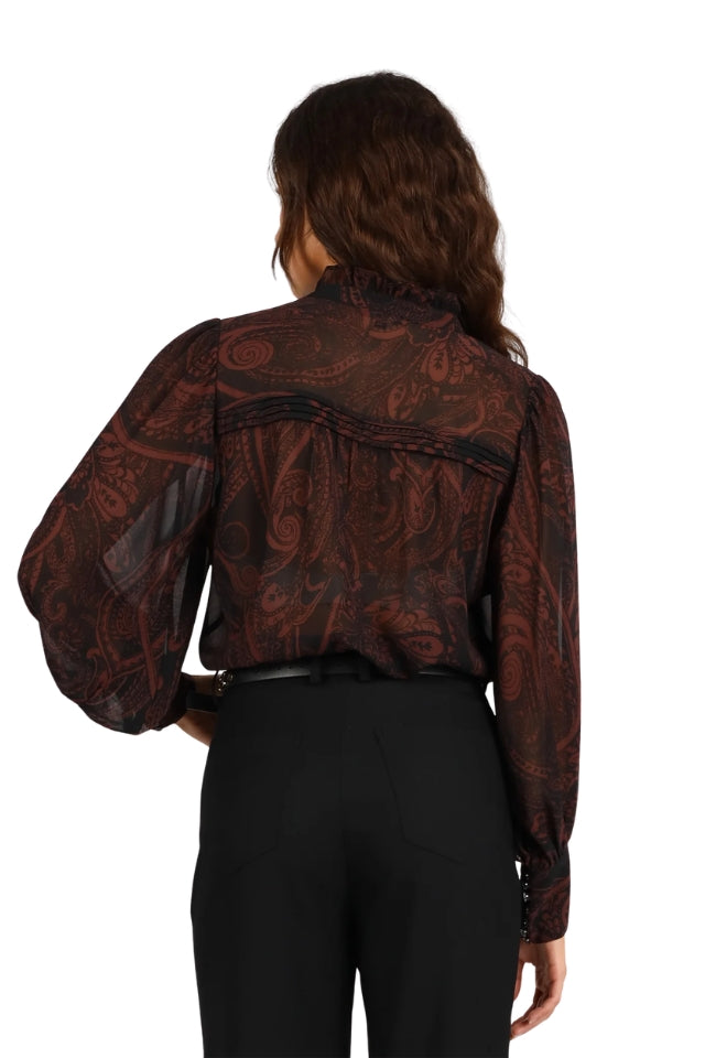 Chocolate Paisley Shirt - Chocolate