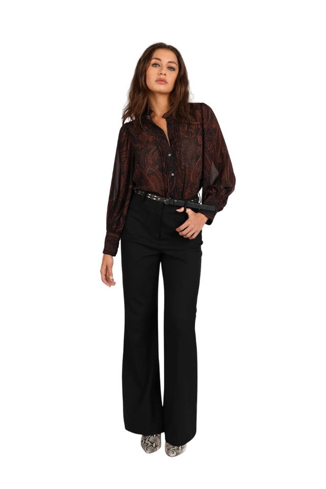 Chocolate Paisley Shirt - Chocolate