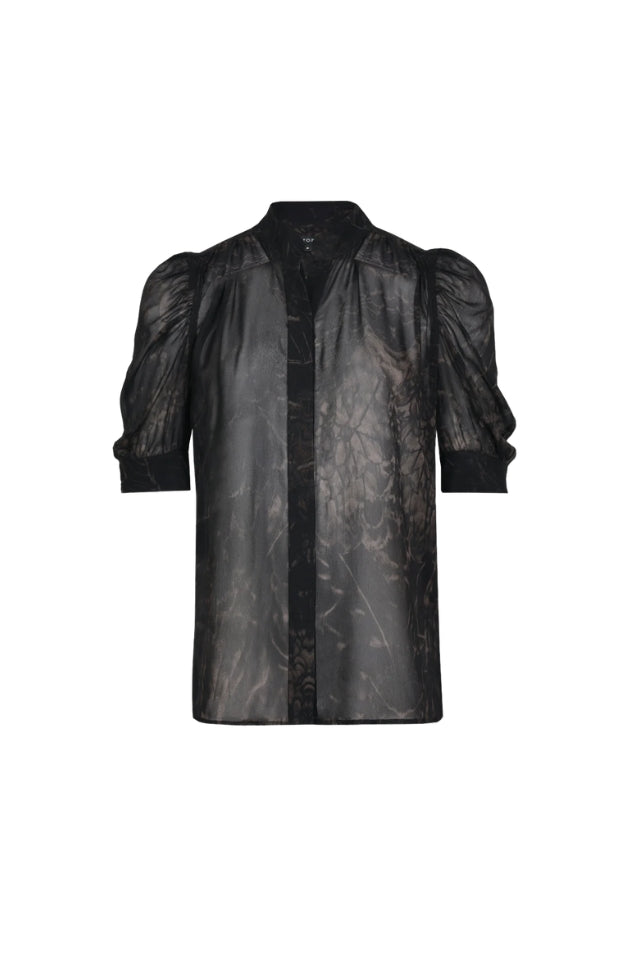 Full Sleeve Detail Shirt - Hawk Print