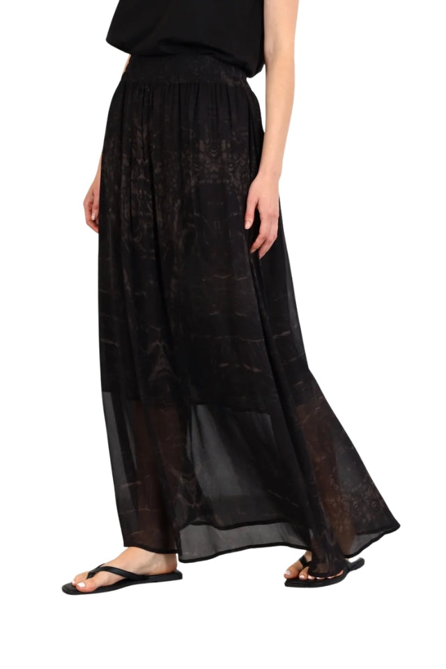 Hawk Print Maxi Skirt - Hawk Print