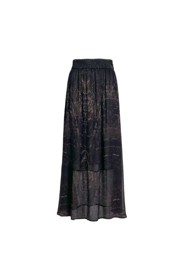 Hawk Print Maxi Skirt - Hawk Print