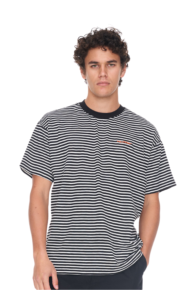 Stripe Block Tee - Black/Chalk