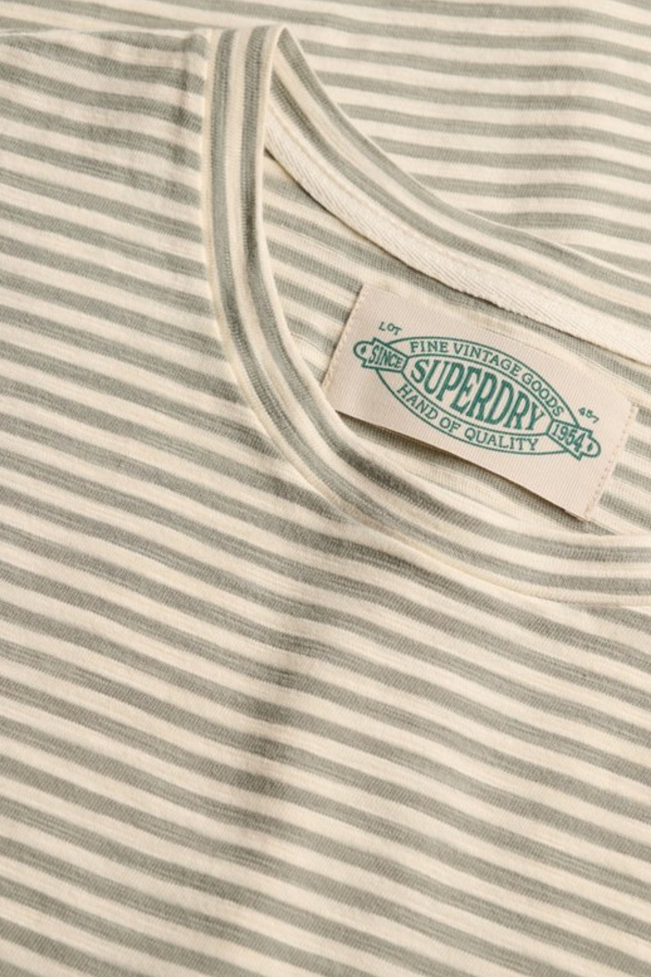 Classic Essential Stripe Tee - Silver Sage Chalk Stripe