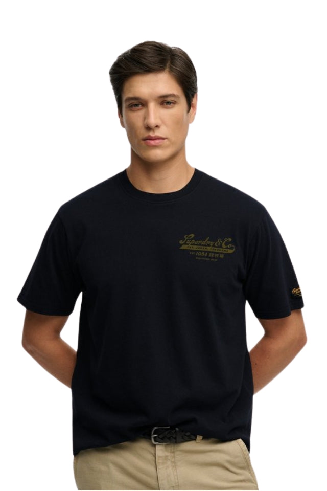 Heritage Biker Loose Tee - Carbon Black