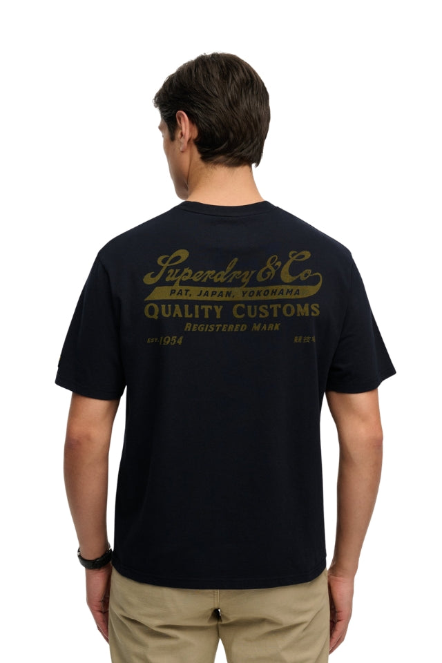 Heritage Biker Loose Tee - Carbon Black