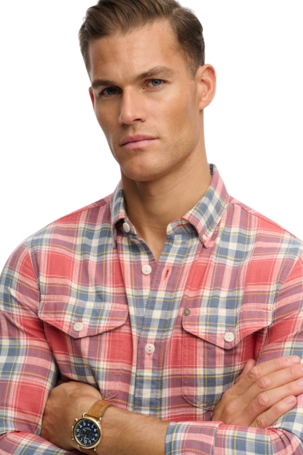 Merchant Lite Check Shirt - Washed Rose Check
