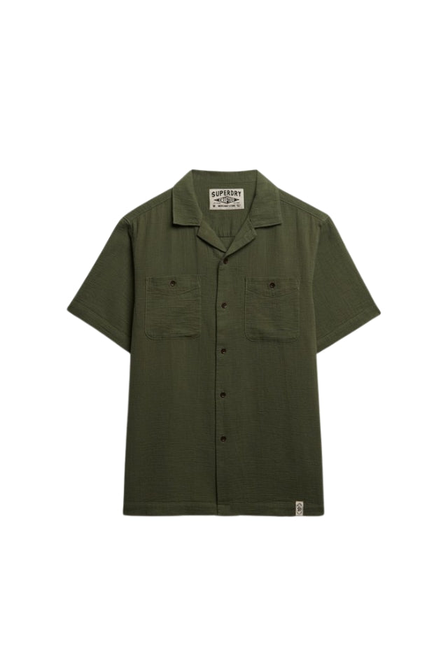 Merchant Textured S/S Shirt - Beetle Green