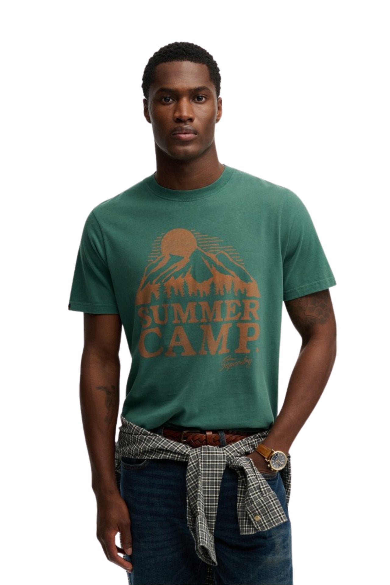 Retro Outdoor Rlxd Tee - Hunter Green