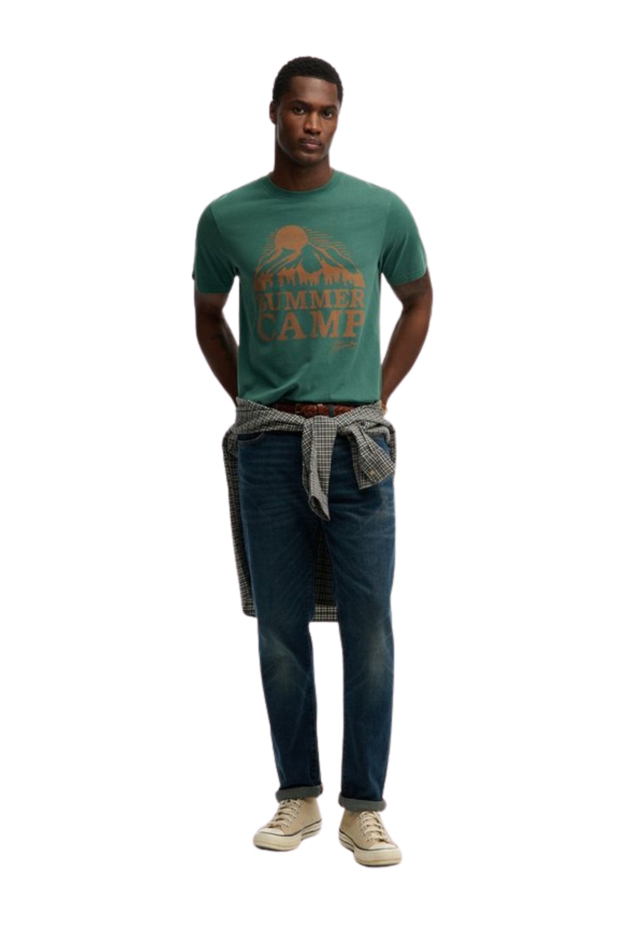 Retro Outdoor Rlxd Tee - Hunter Green