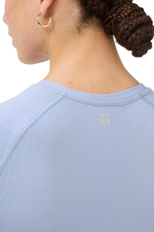 Athlete Seamless Workout T-Shirt - Laguna Blue