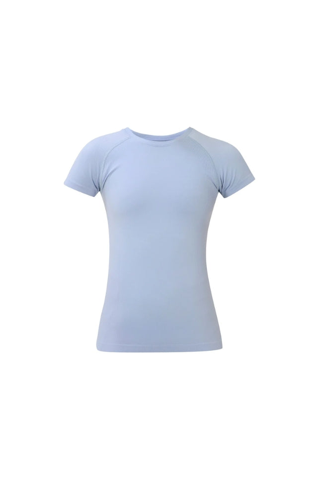 Athlete Seamless Workout T-Shirt - Laguna Blue