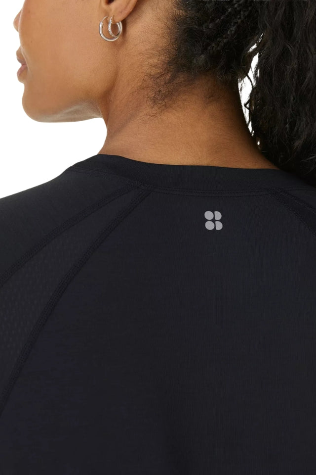 Breathe Easy Mesh Long Sleeve Top - Black