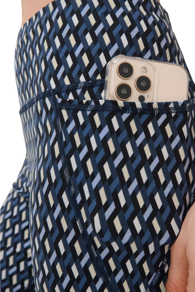 Power 6" Biker Shorts - Blue Link Geo
