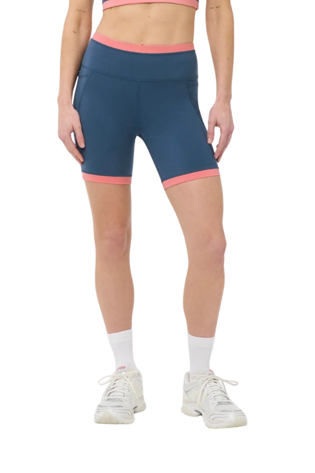 Power Colourblock 6" Short - Indiglow Blue / Melrose Pink