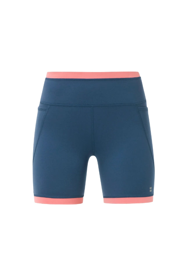 Power Colourblock 6" Short - Indiglow Blue / Melrose Pink