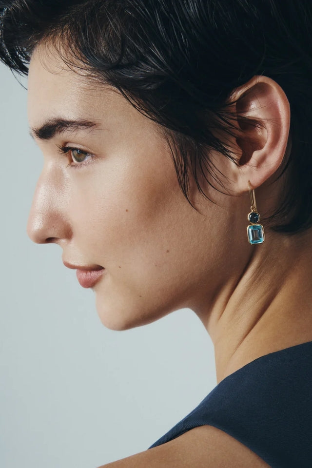 Aqua Earrings - Gold Vermeil