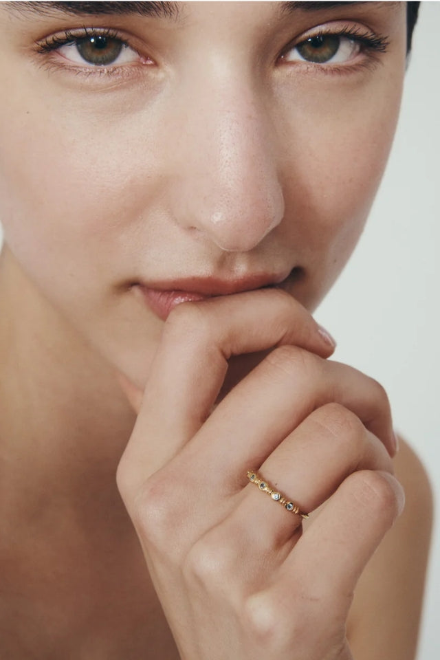 Aqua Ring - Gold Vermeil