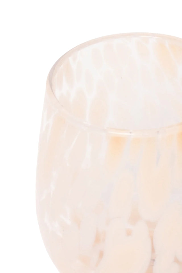Stemless Natural Splatter Wine Glass