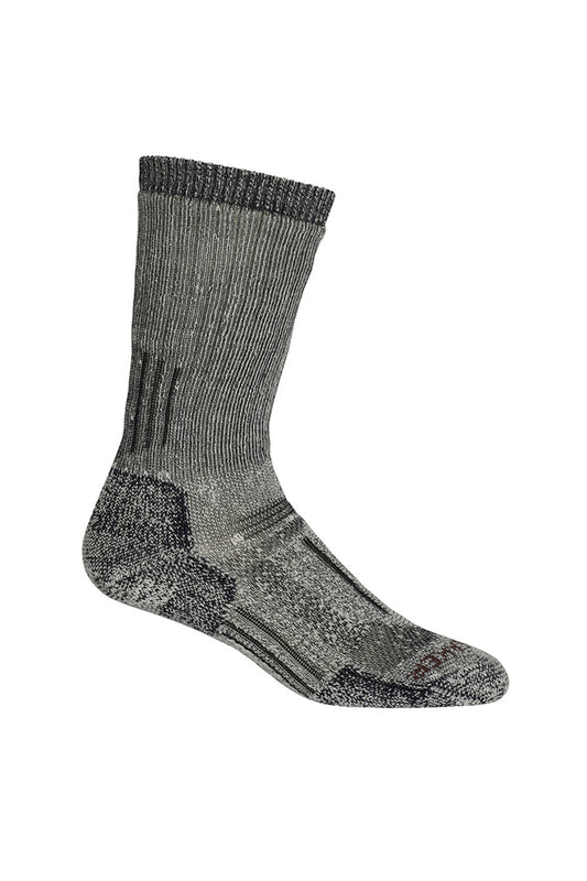 101280136 Icebreaker Women's Mountaineer Mid Calf Socks Jet Heather Espresso