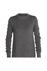Ice Breaker womens Waypoint Crewe Sweater Gritstone heather spotted