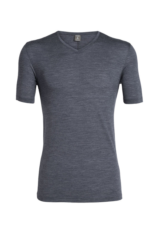 Icebreaker Men's Solace V-Neck Tee Navy Heather