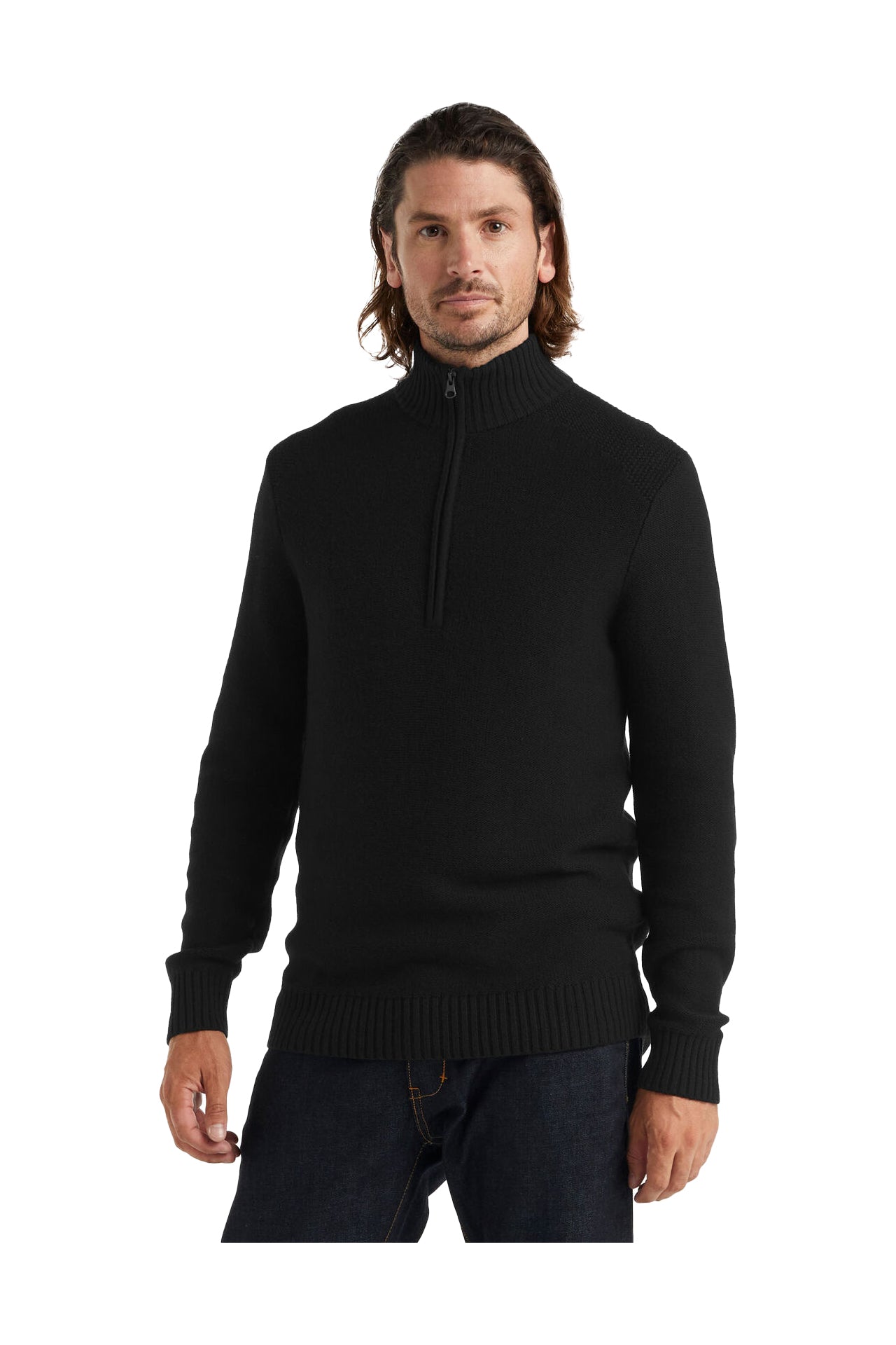 Icebreaker Men's Waypoint Half Zip Sweater Black