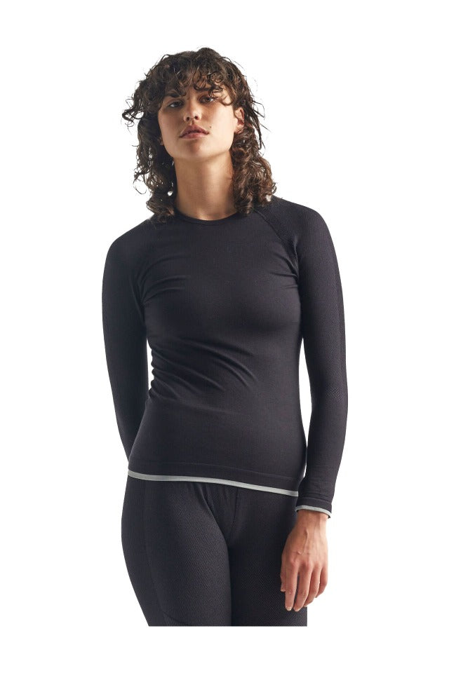 Women's 200 Zone Seamless Crewe Ice Breaker NZ Womens Black