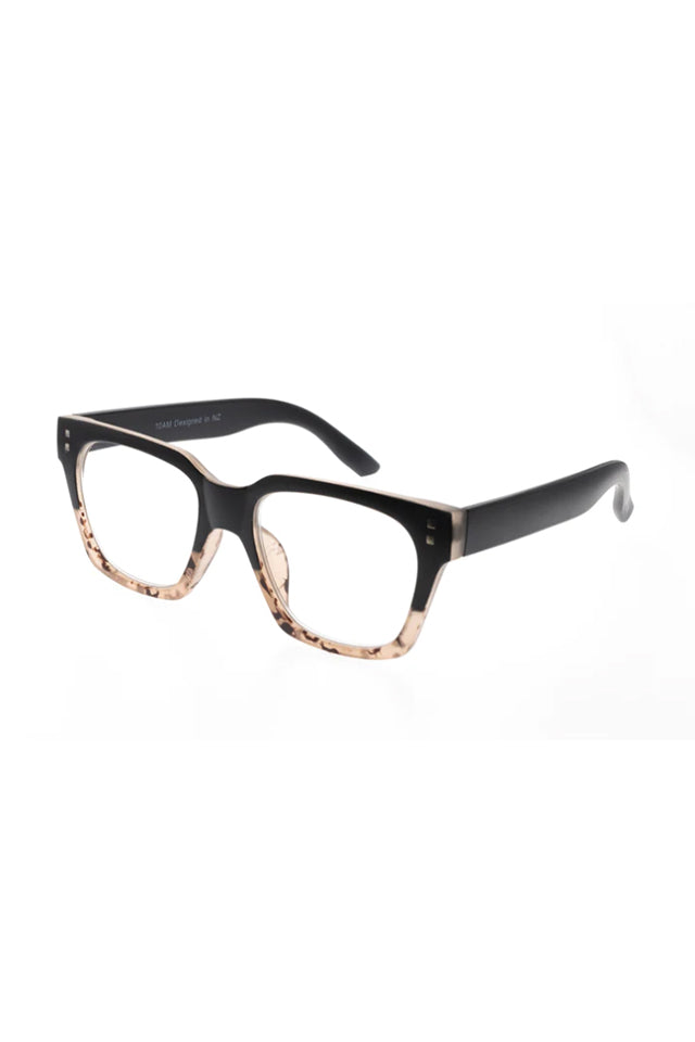 Daily Eyewear 10am Readers Black Grey Tort