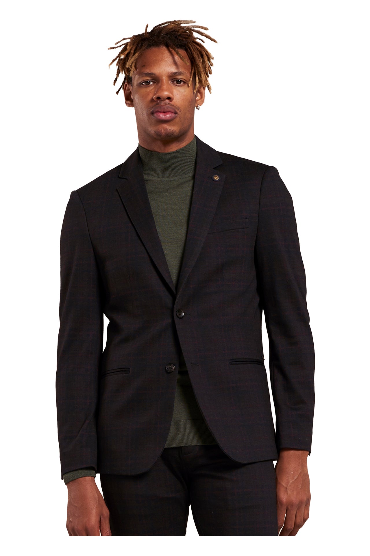 Dstrezzed English Check Blazer Dark navy