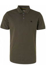 No Excess Stone Washed Polo Moss