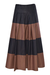 12270.1 Sils Kim Contrast Skirt Black Espresso 
