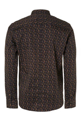 No Excess Allover Print Shirt Night Brown 