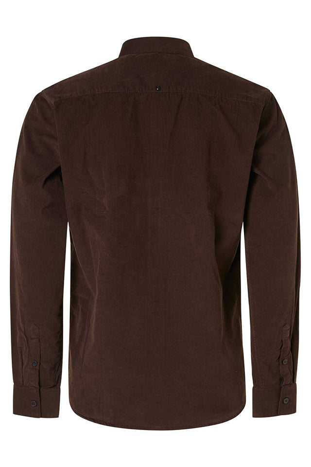 12430917 No Excess Fine Corduroy Shirt Coffee