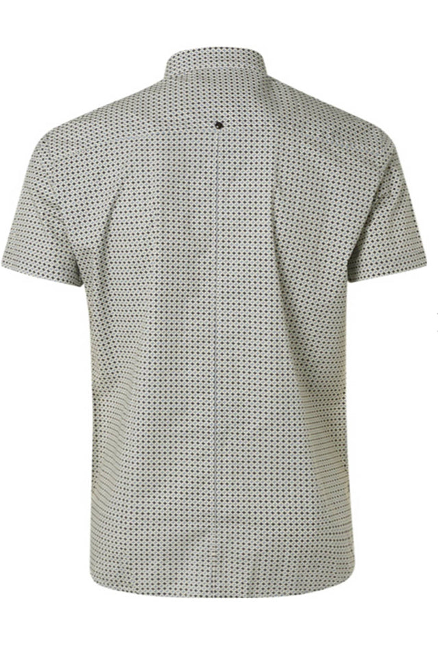 No Excess Allover Print Shirt Cloud Short Sleeve