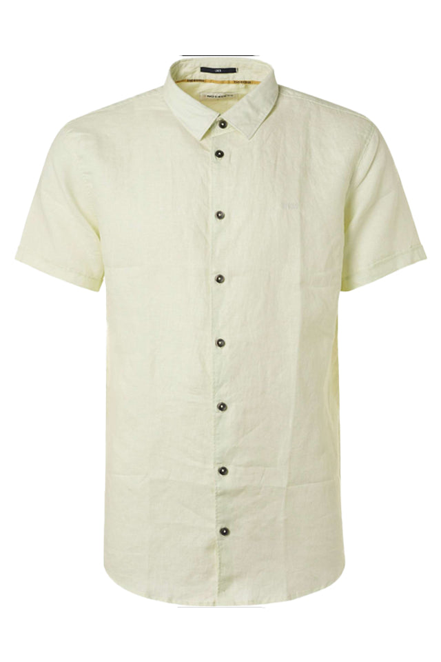 No excess Short Sleeve Linen Shirt Mint