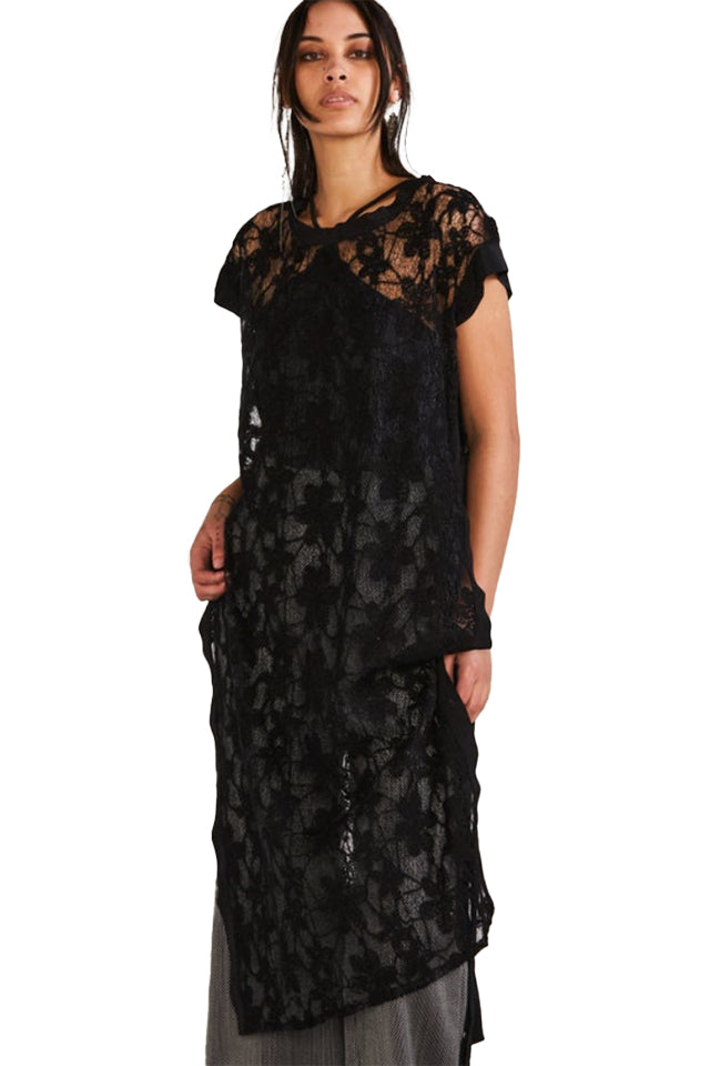 1551 Taylor Textured Solace Dress Black