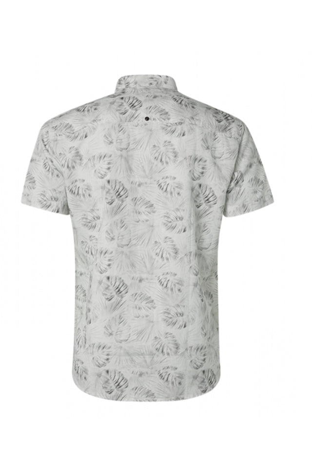 16460409 No Excess Allover Print Shirt Smoke 