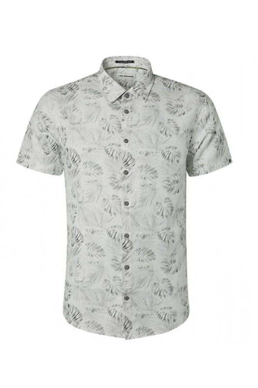 16460409 No Excess Allover Print Shirt Smoke 