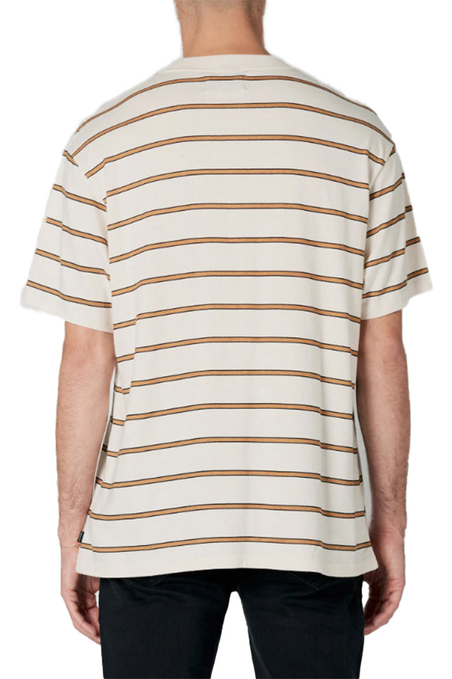 16782 Rollas Stripe Tee Camel 