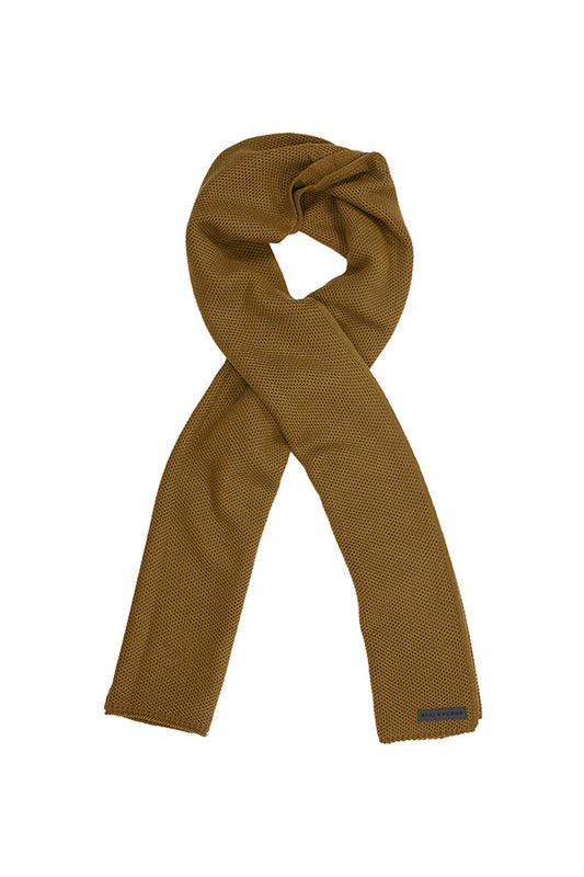 17950923 No Excess Solid Jacquard Scarf Dark Fudge