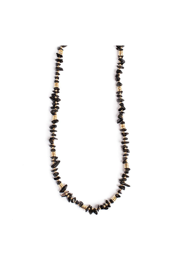 2016-0116 A&C Jewellery Nature Beads Black Onyx Necklace