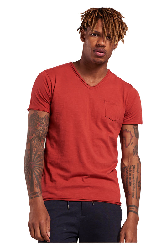 Dstrezzed Stewart Slub V-Neck Tee Tandoori Spice