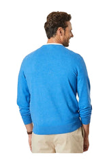 Gazman Hi Flex Comfort V Neck Knit Marine Blue