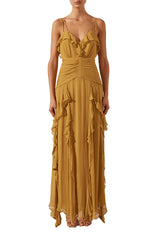 223023 Shona Joy Leonie Double Strap Maxi Dress Mimosa 