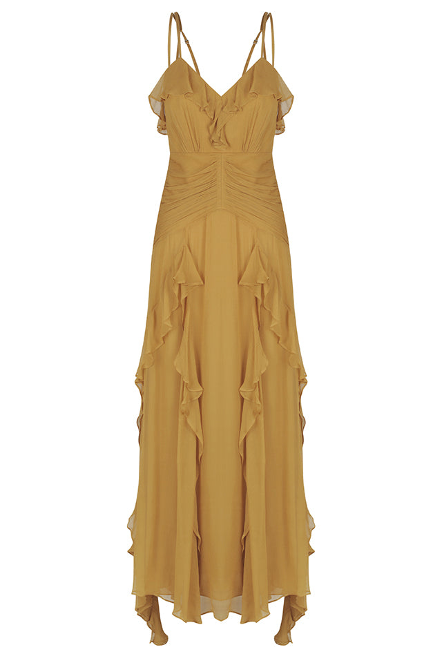 223023 Shona Joy Leonie Double Strap Maxi Dress Mimosa 