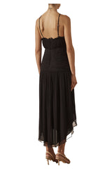 224023 Shona Joy Lauren Cross Front Midi Dress Black 
